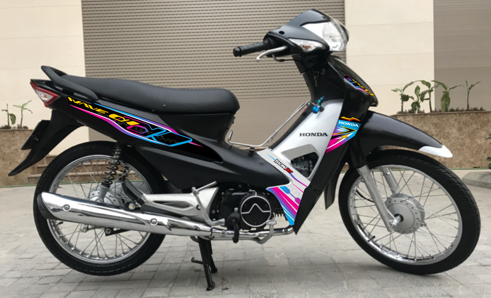 Tem Rời WAVE ALPHA 100 50 cc - mẫu hot 2021 612288 (Tem chế 3 lớp cao cấp)
