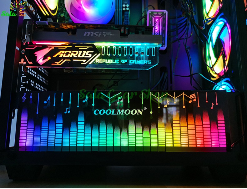 Đỡ Card VGA Coolmoon Aorus - Rog RGB, Sync Hub Coolmoon