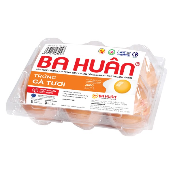 [Siêu thị WinMart] - Trứng gà Ba Huân hộp 6 quả