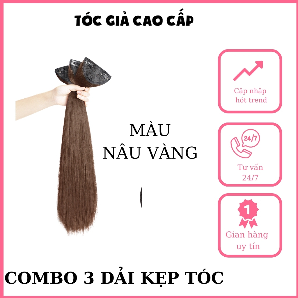 Sét 3 dải kẹp thẳng - dải 3 phím bấm tóc
