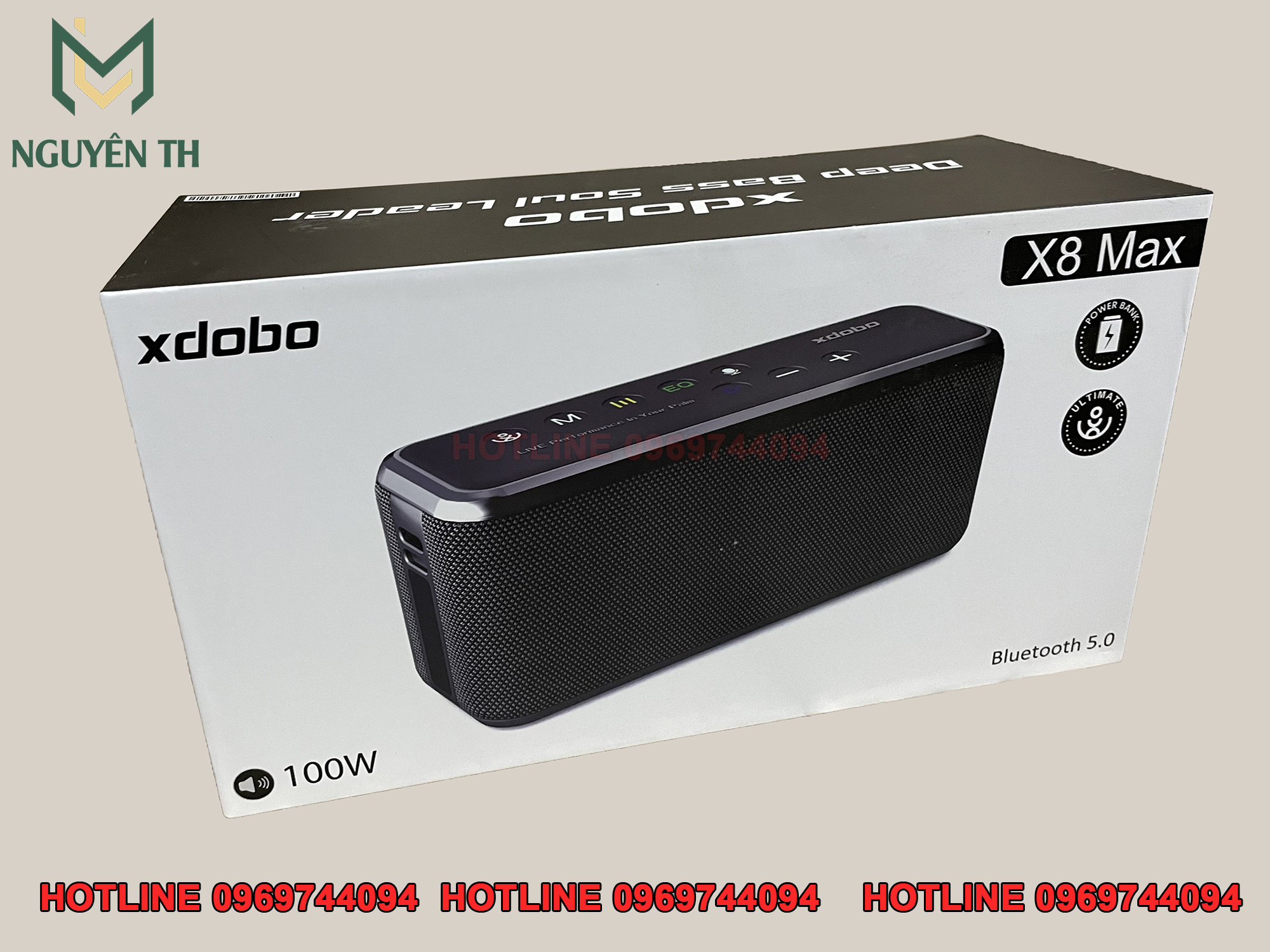 Loa bluetooth XODOBO X8 MAX 100W siêu trầm Chính hãng