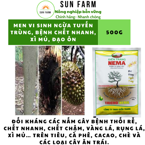 PHÂN VI SINH ĐIỀN TRANG TRICHO NEMA 500G