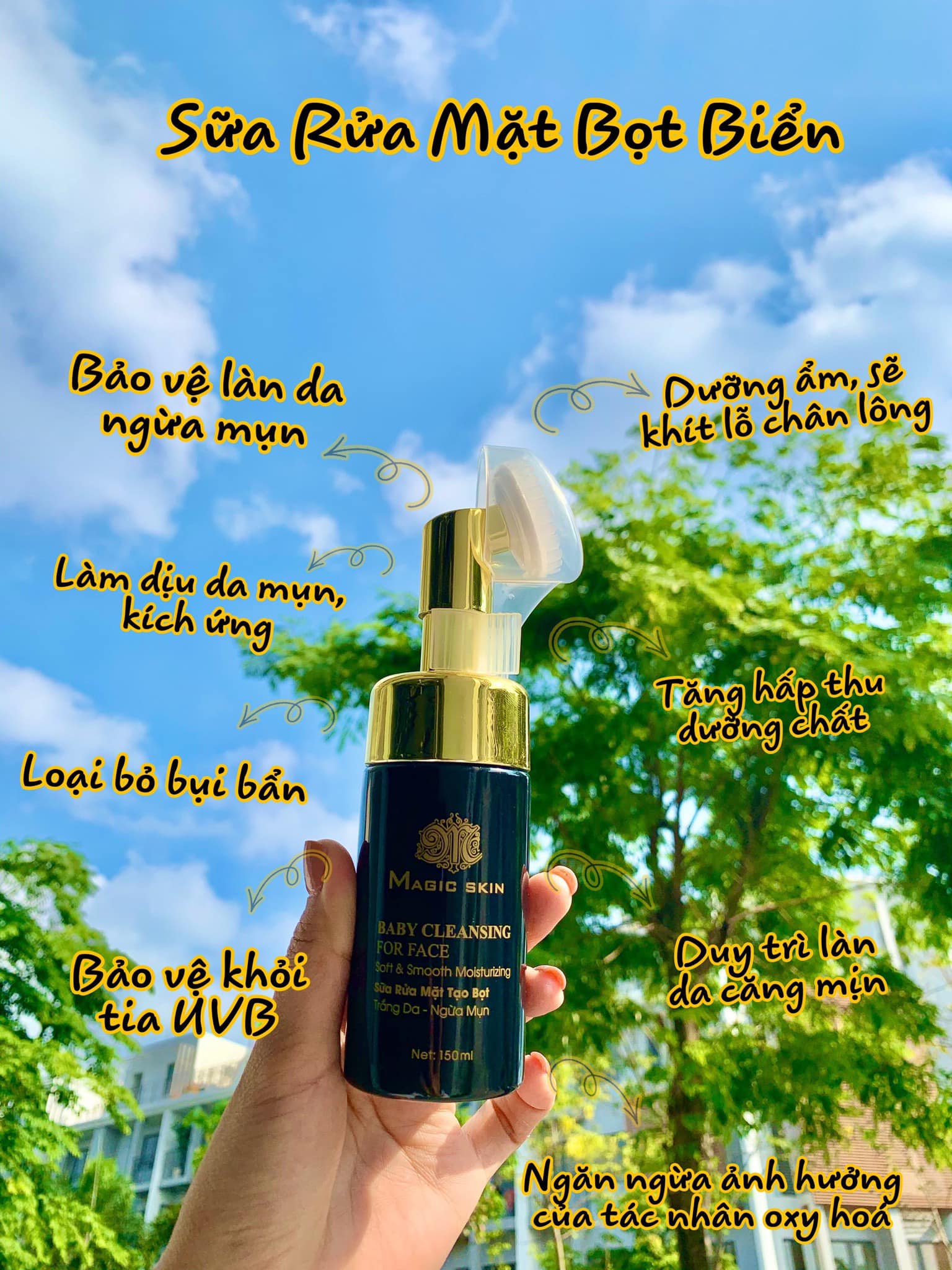 Sữa rửa mặt tạo bọt Magic Skin