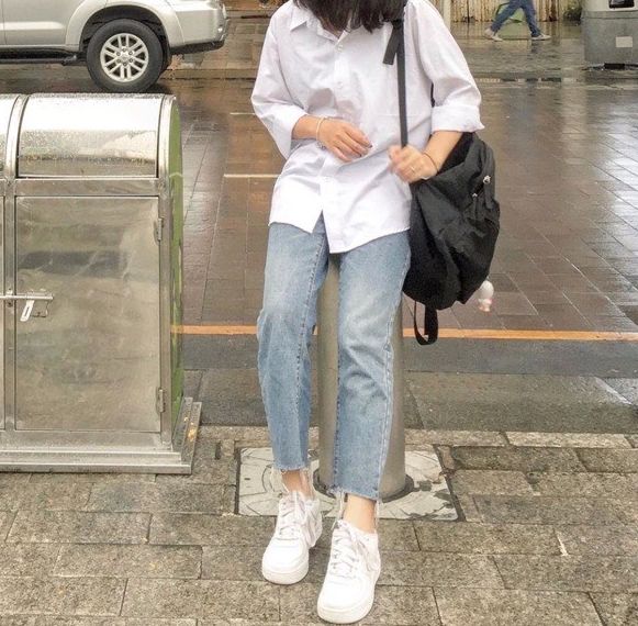 ❤[ GIẢM S&Acirc;U 50% ] ❤ &Aacute;o Sơ Mi Trắng Trơn Học Sinh Basic Oversize Nam Nữ Học Sinh