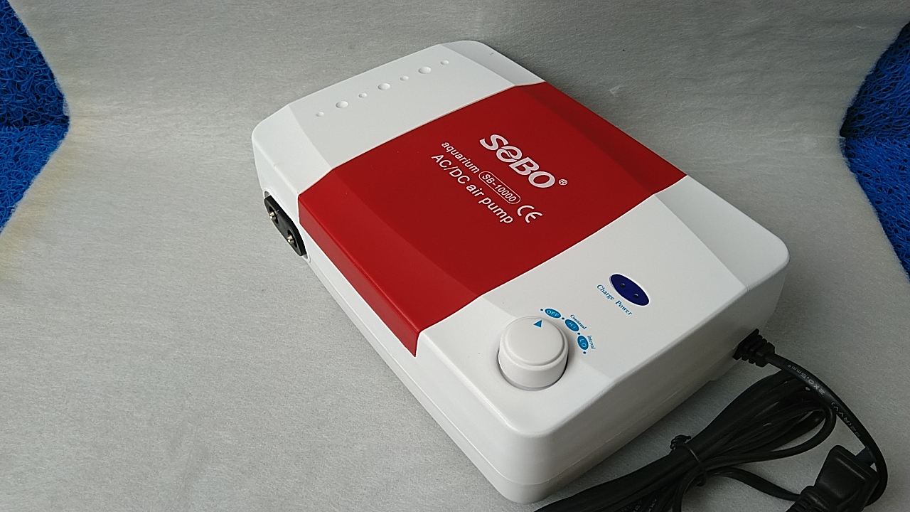 (Tặng phụ kiện) Máy sủi khí oxy tích điện SOBO (SB-10000) dùng cho hồ cá.