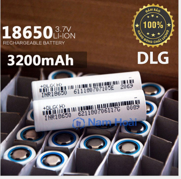[HCM]Pin sạc dự phòng cell DLG(Delangen) INR18650 dung lượng 3200mAh - Xả 10A