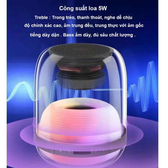 Loa bluetooth đèn LED L30 Loa Bluetooth L30, Loa Bluetooth Mini Có Đèn LED Loa Bluetooth Đèn Led L30 Âm Bass Siêu Ấm