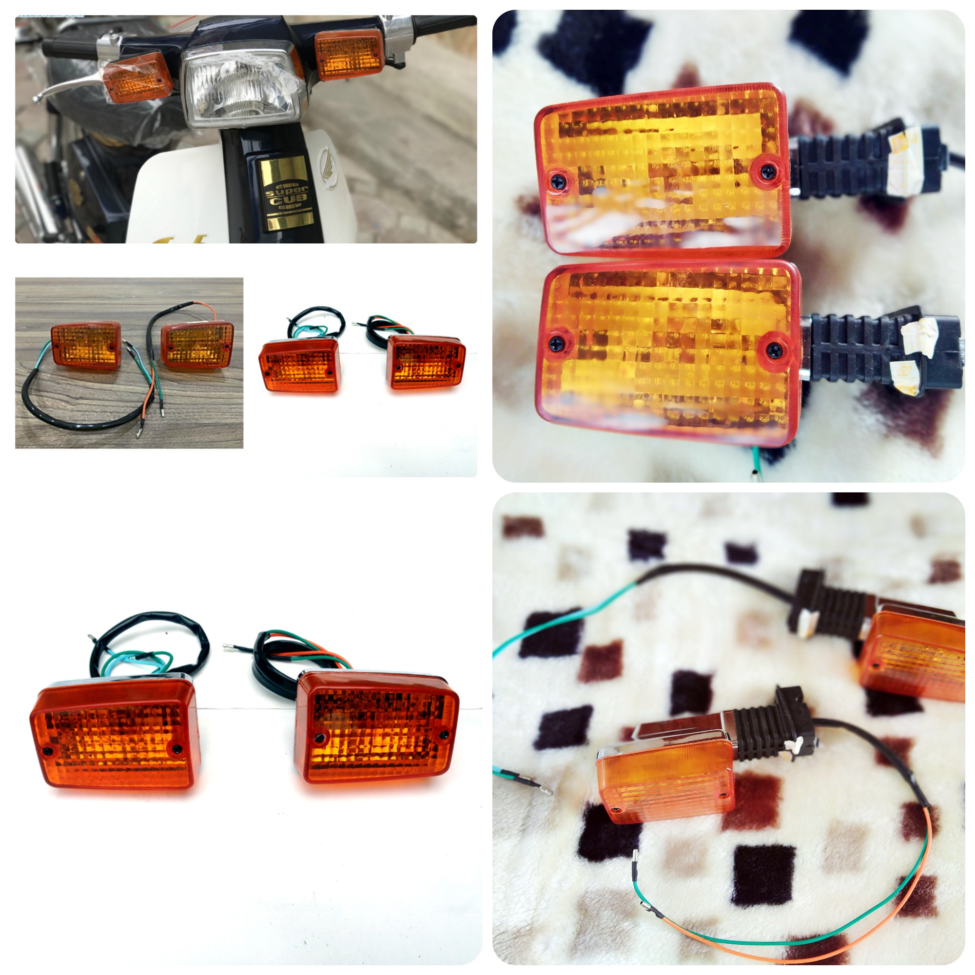 Bộ 4 củ xi nhan trước sau xe cup 82 dd umw chất lượng cao