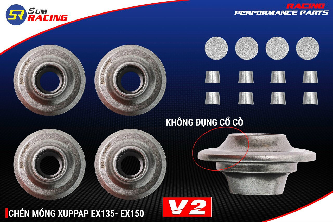 Bộ Chén Móng Xupap Gắn Exciter Sử Dụng Đồng Tiền Như Winner