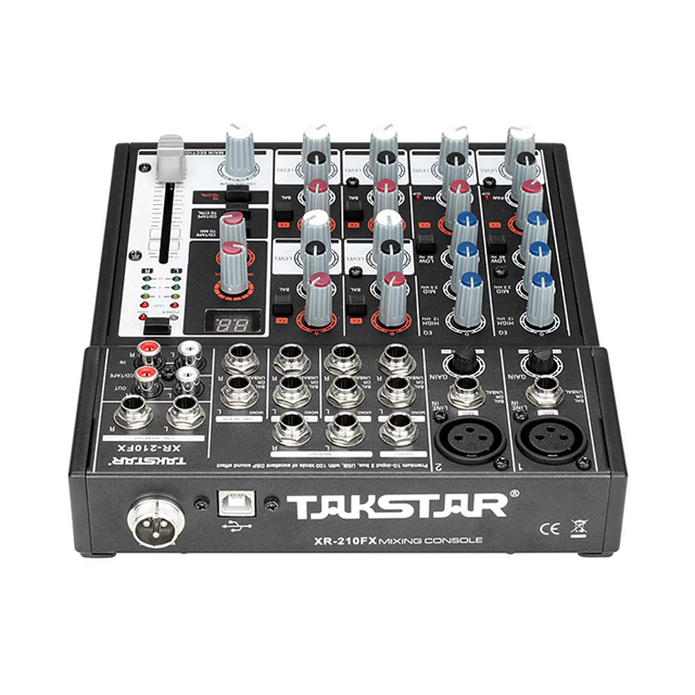 Mixer thu âm USB 10 cổng có effect Takstar XR-210FX