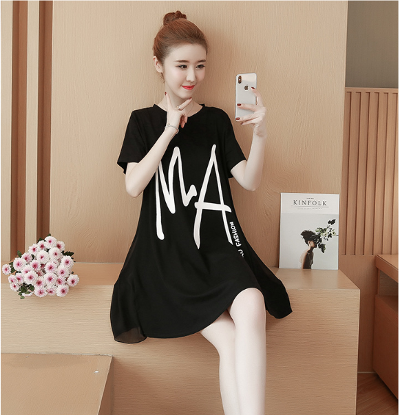 Váy bầu thiết kế Cẩm Vân chất cotton mềm mát V315