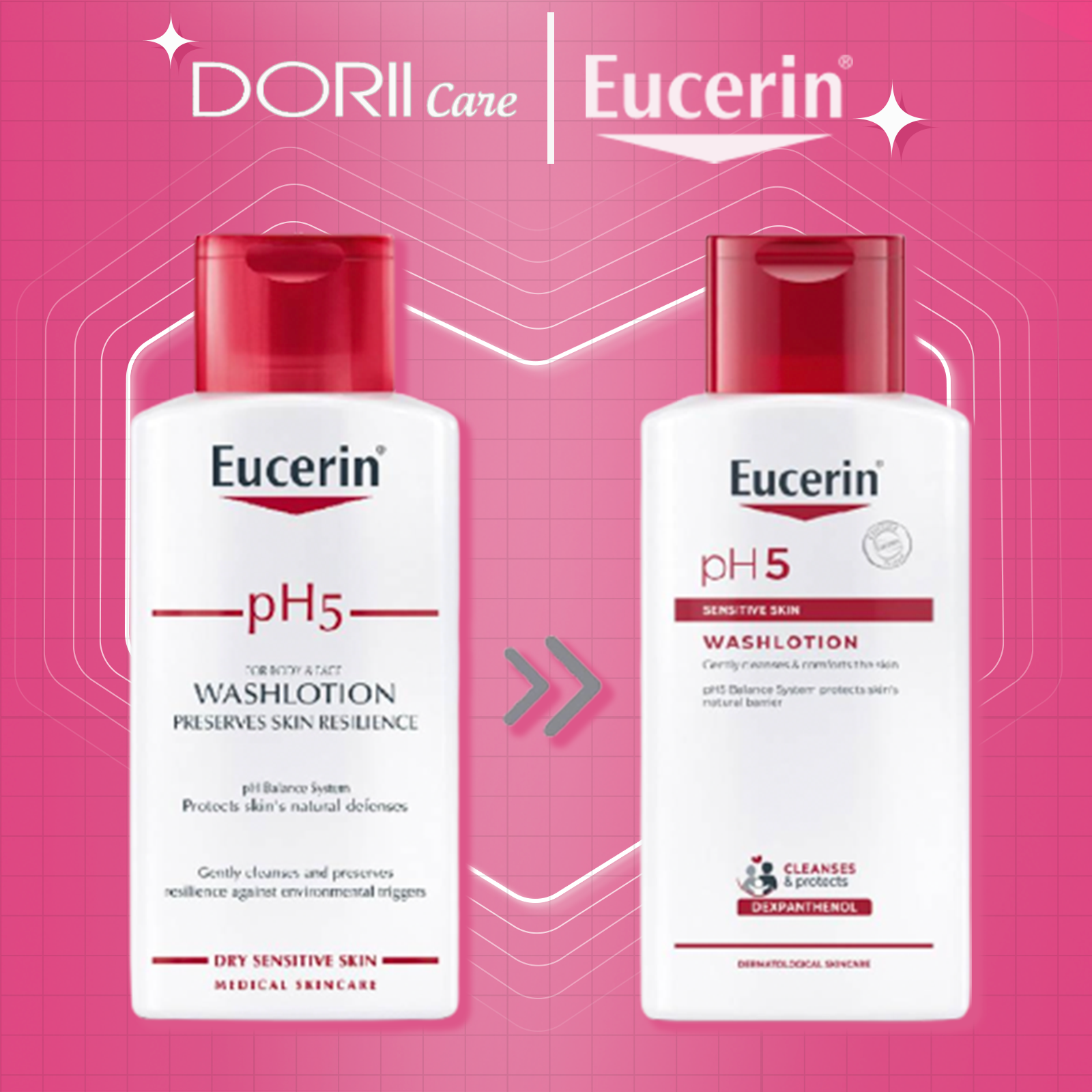 Eucerin Sữa tắm và rửa mặt cho da nhạy cảm pH5 200ml