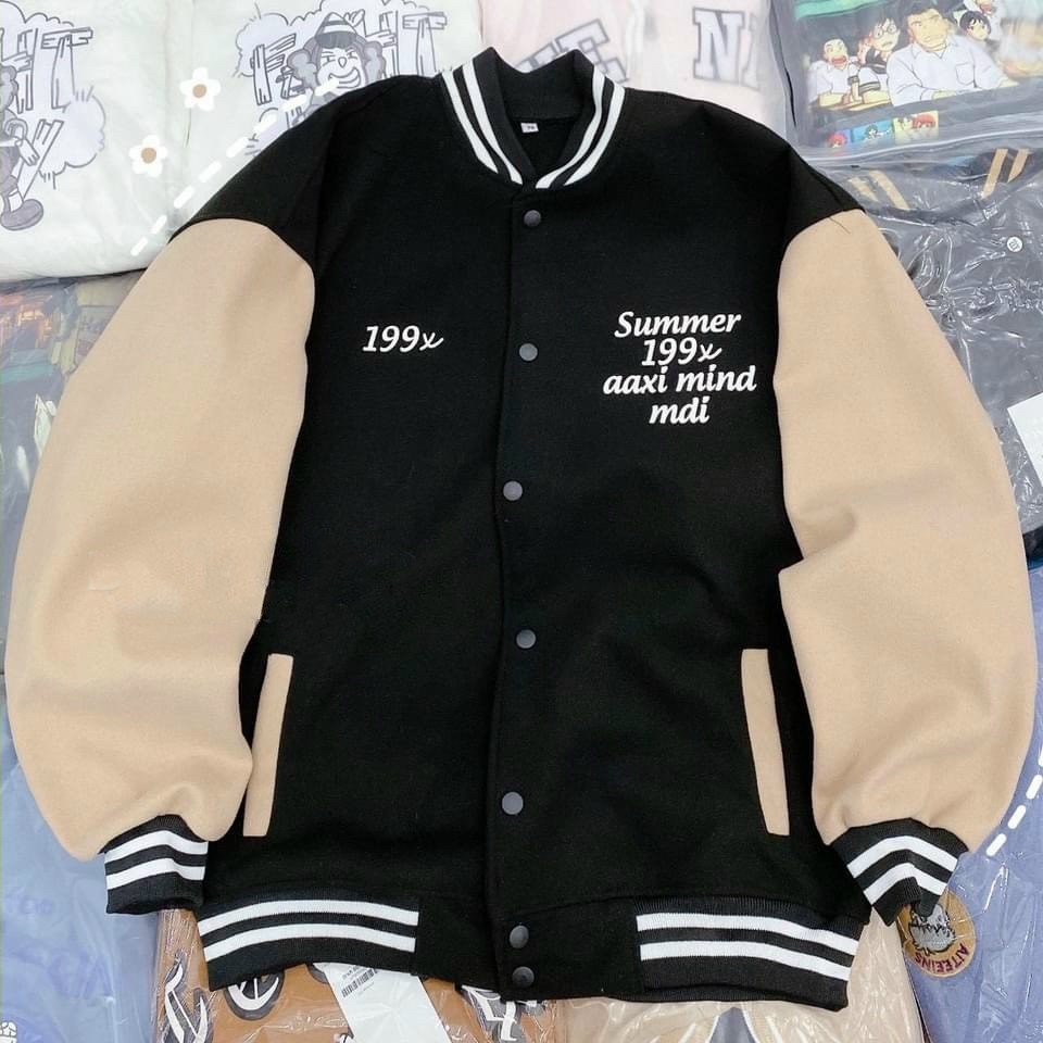 [HCM]Áo khoác bomber Nam Nữ  áo khoác Nỉ in hình 199X cực sịn-Chuẩn phong cách Hàn