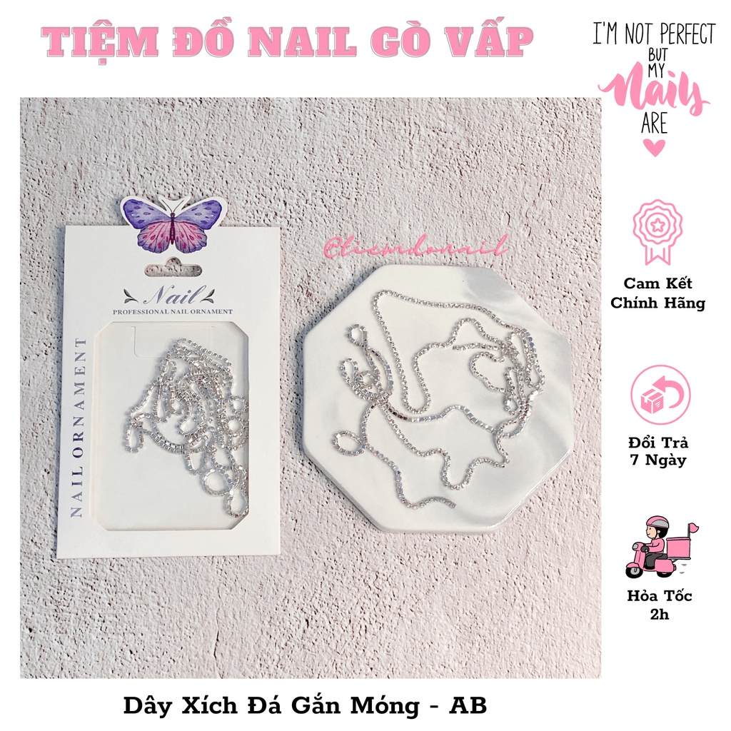 Set Dây Xích Đá Gắn Móng AB - Chiều dài dây 50cm
