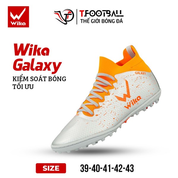 Giày đá bóng Wika Galaxy , Giày bóng đá cao cổ đế TF - Sân cỏ nhân tạo