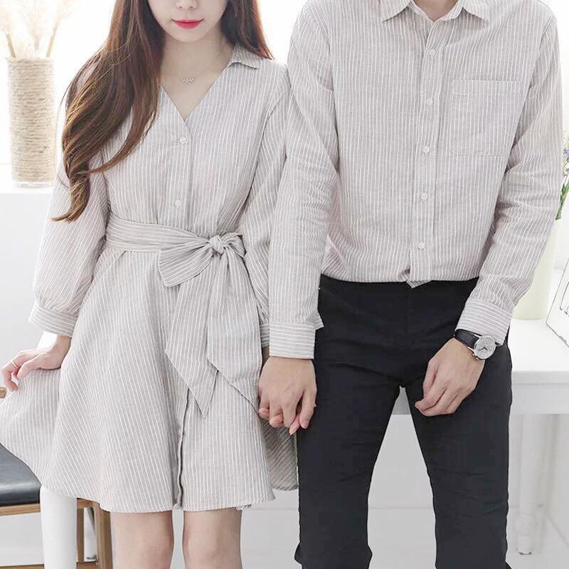 [HCM]đồ đôi-áo cặp áo sơ mi nam với đầm váy nữ siêu dễ thương vải bao đẹp-shop chuyên thiết kế các mẫu đồ đôi hót nhất các bạn vào lựa chọn nha