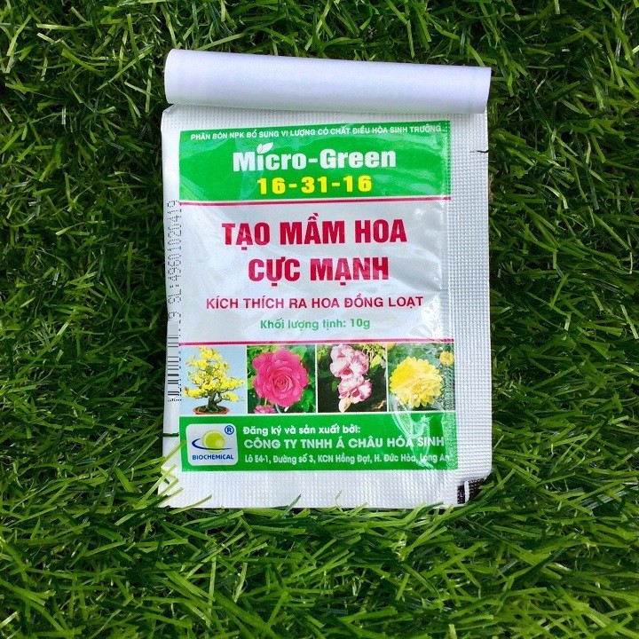 Phân bón NPK Kích Thích Ra Hoa Đồng Loạt (Gói 10 Gram) - Nông Sản Vàng