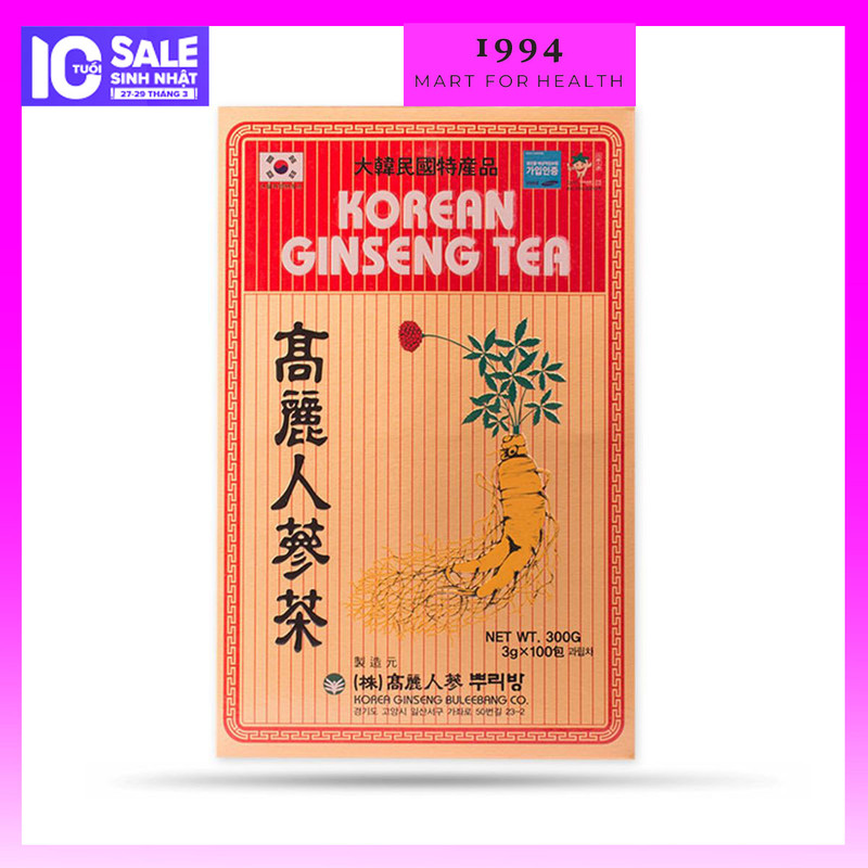 Trà Hồng Sâm Hàn quốc Korean Ginseng Tea Buleebang 300g Trà Sâm -1994 mart