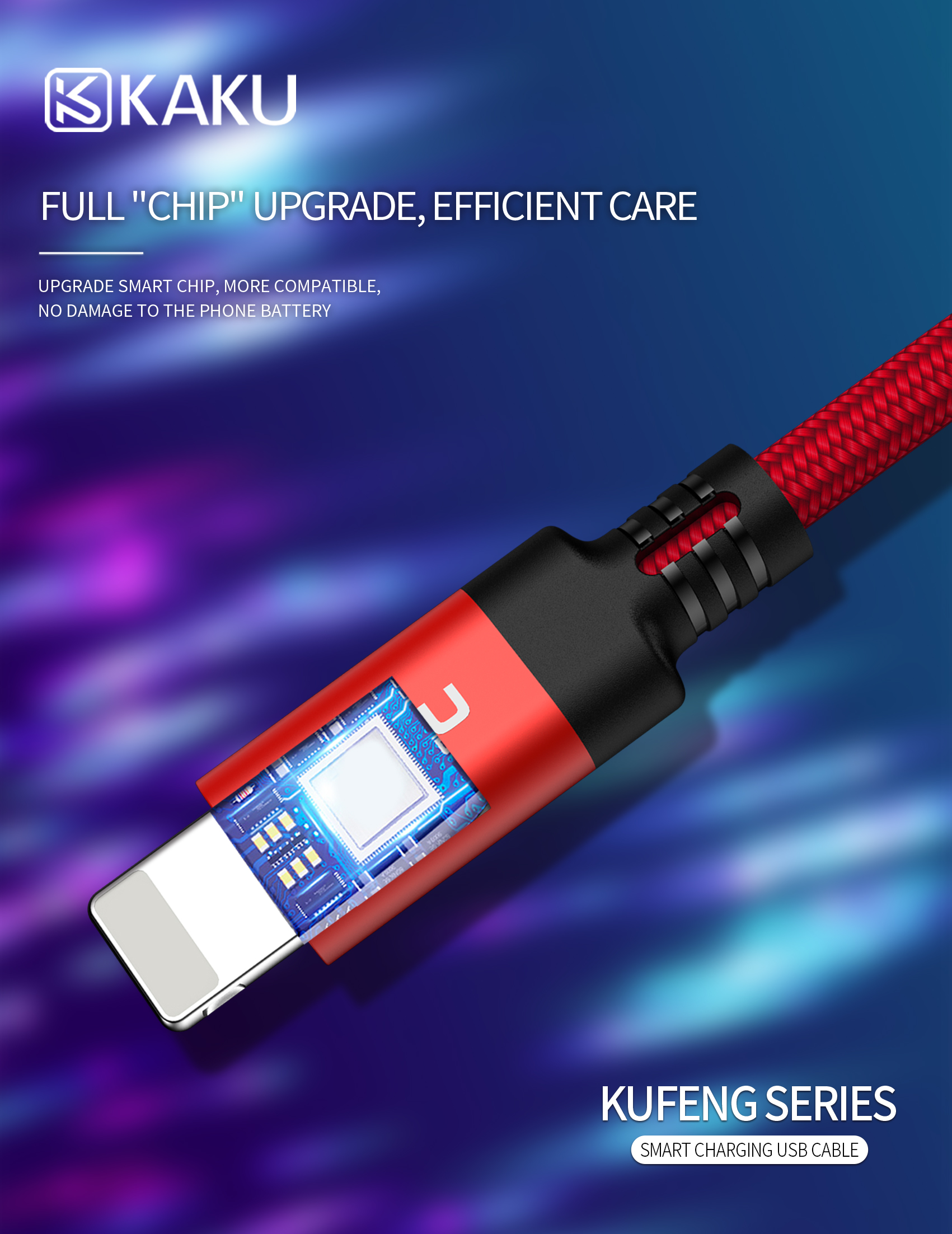 Cáp sạc 2 mét Kaku 284 Lightning