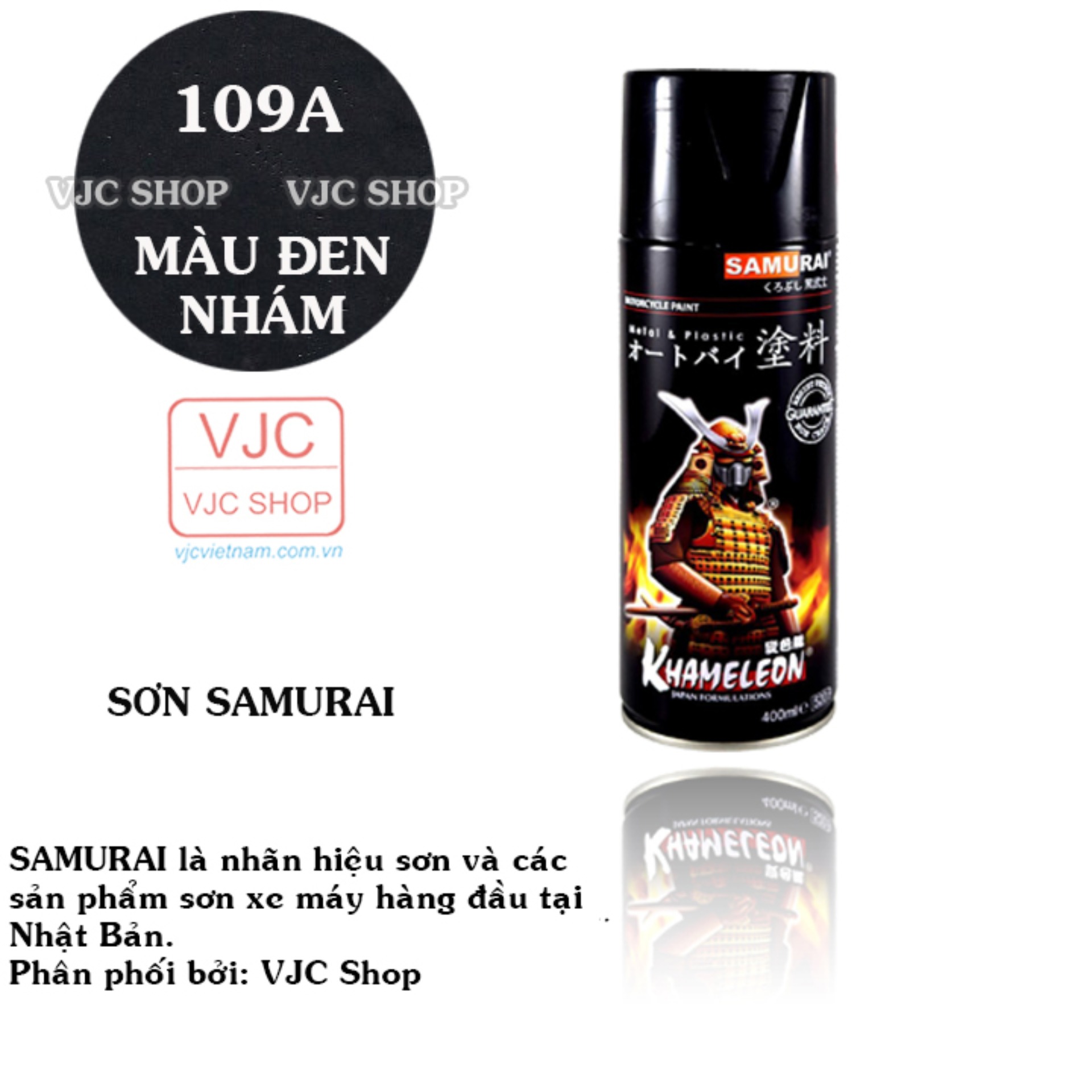 Chai sơn màu nền Samurai