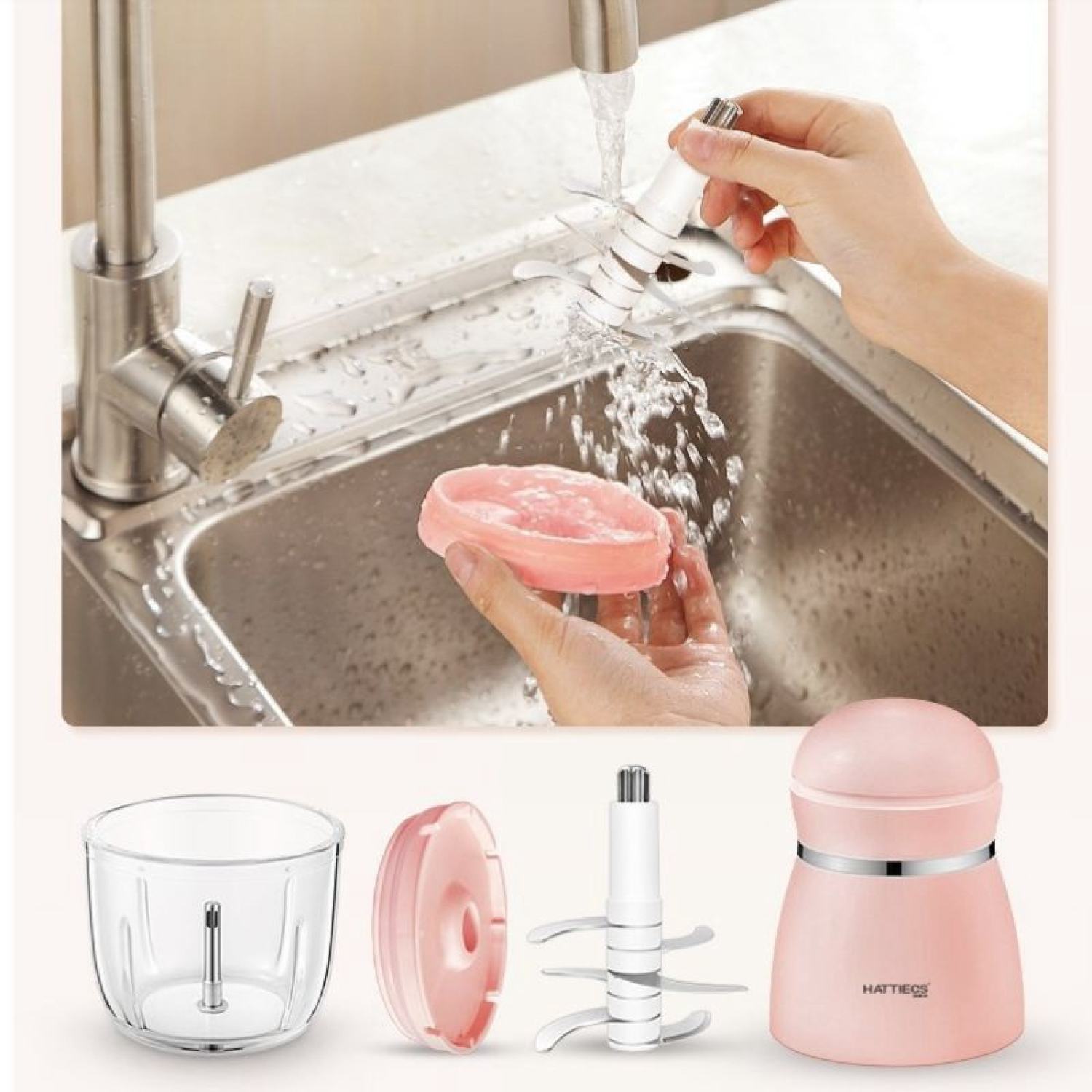 Máy Xay Ăn Dặm Cốc Thuỷ Tinh Cho Bé Hattiecs