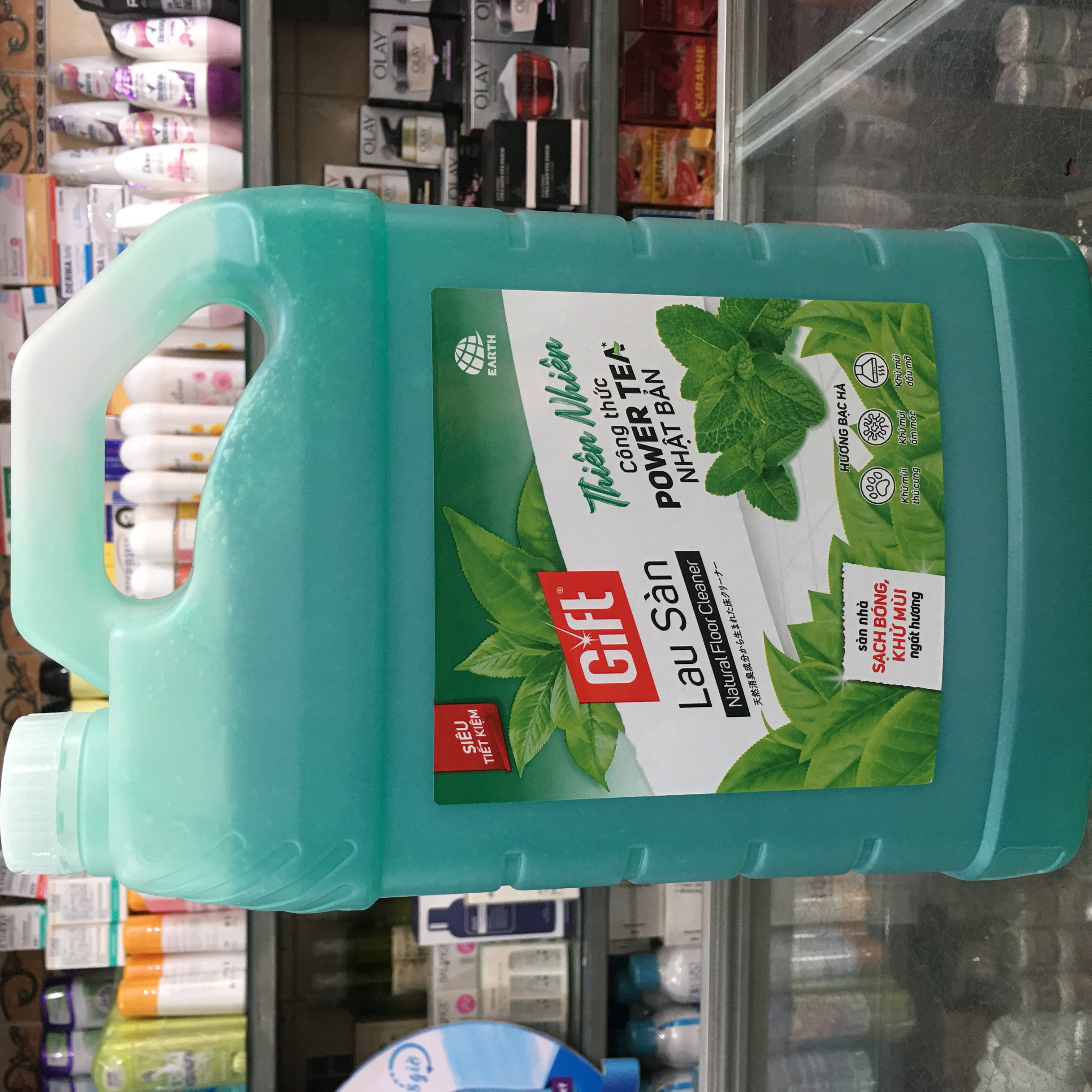 Nước lau sàn Gift hương bạc hà can 3,8 kg