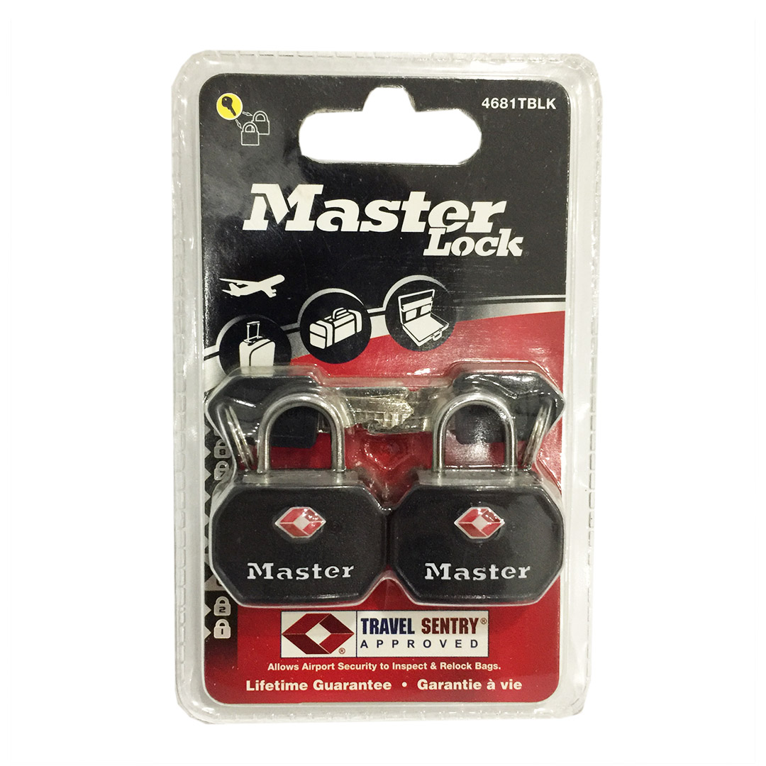 Ổ khóa vali TSA Master Lock 4681 TBLK màu đen - MITISHOP