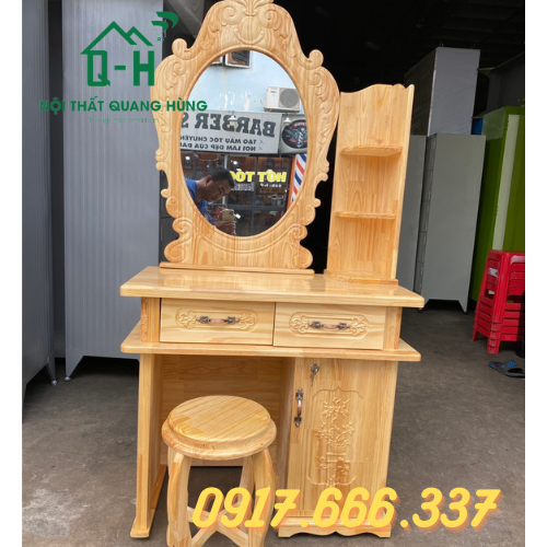 Bàn trang điểm gỗ thông giá rẻ siêu sang trọng