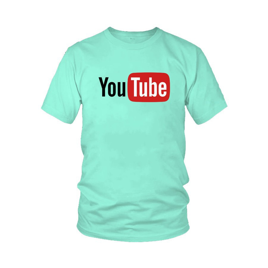 Áo youtube đen trắng TẶNG in thêm tên cá nhân  Áo in hình youtube Áo in chữ youtube đủ size  giá sĩ
