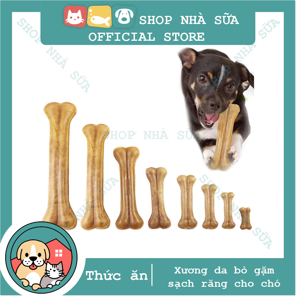 1 chiếc Xương da bò cho chó giúp gặm sạch răng giảm hôi miệng  xương gặm cho chó dạng 1 xương ống size nhỏ