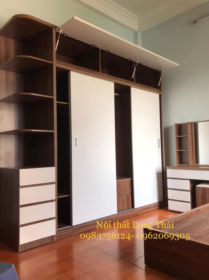 Tủ quần áo 5 cánh mở kèm 1 kệ 2m4x2m4