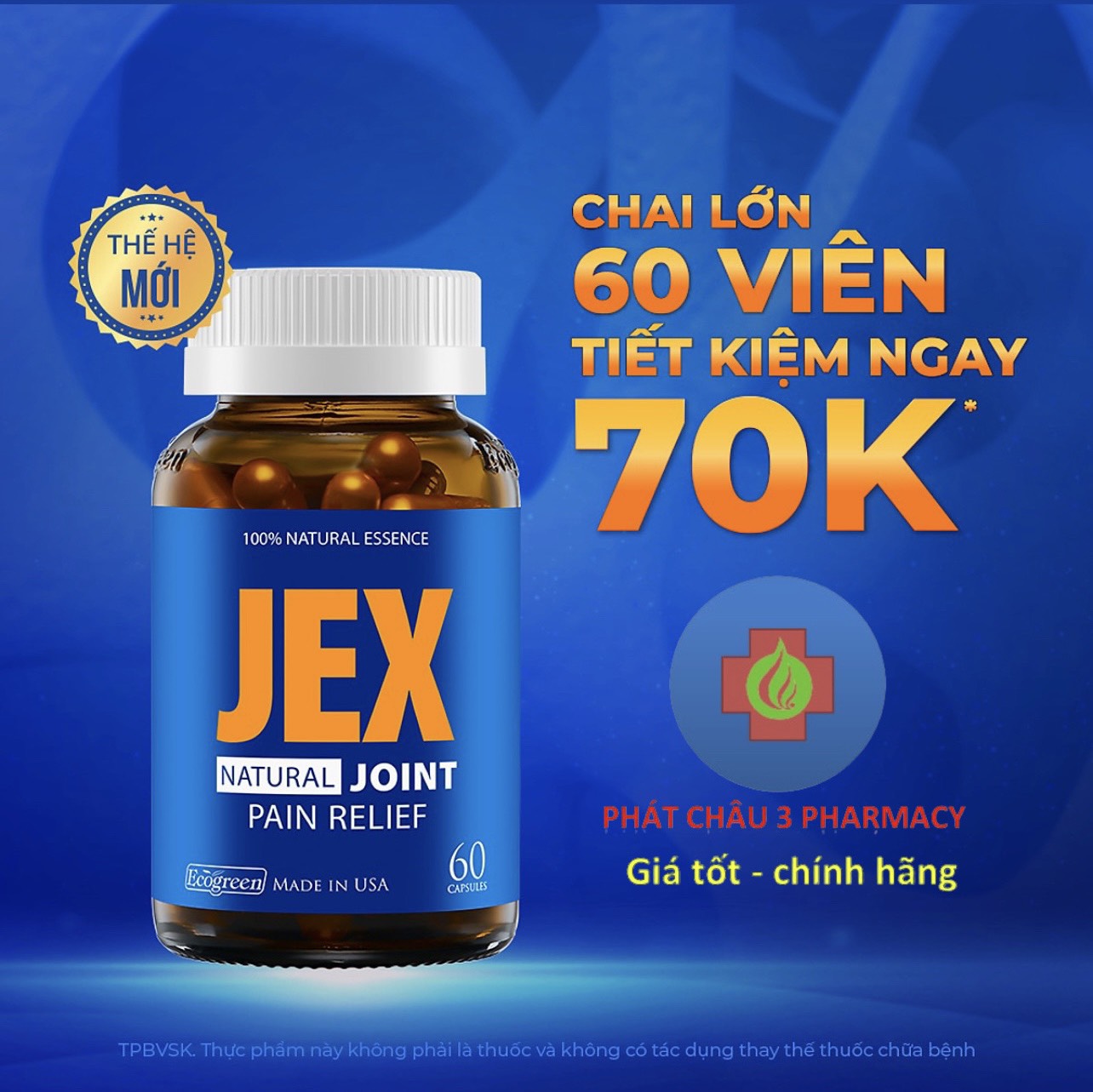 Jex Max pain relief tablet, kneecap protection