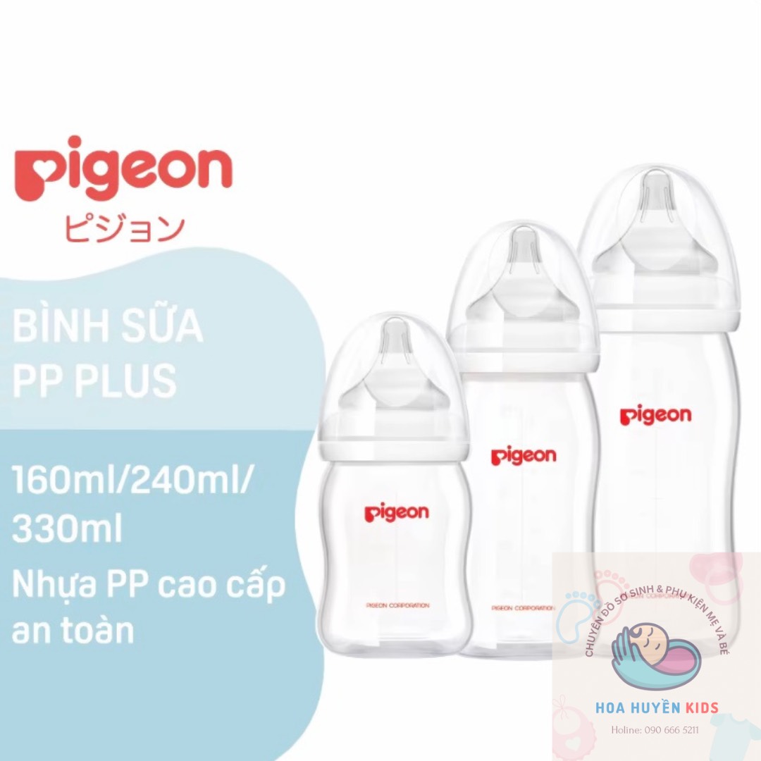 Bình sữa cổ rộng PP Plus Pigeon 330ml pigeon
