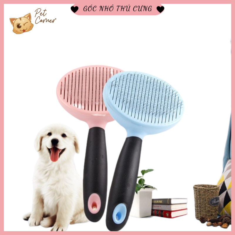 Lược chải lông có nút bấm nhả lông cho thú cưng (Lược chải lông, gỡ rối lông cho chó mèo)