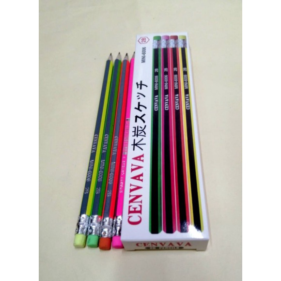 Hộp 12 bút chì 2b Cenvava 6006