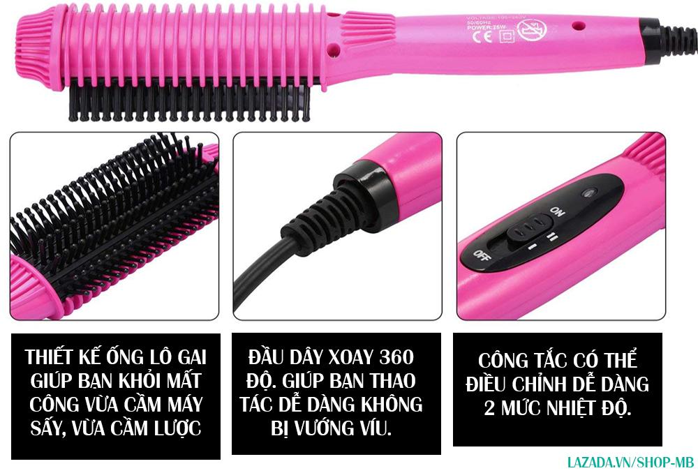 [HCM]Lược điện chải uốn tạo kiểu tóc đa năng NOVA NHC-8810