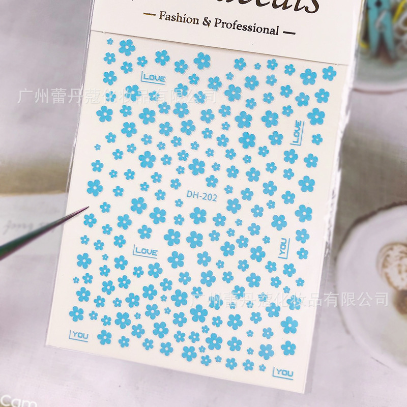 Miếng Dán , Sticker Dán Trang Trí Móng Tay 3D Siêu Mỏng Hình Hoa
