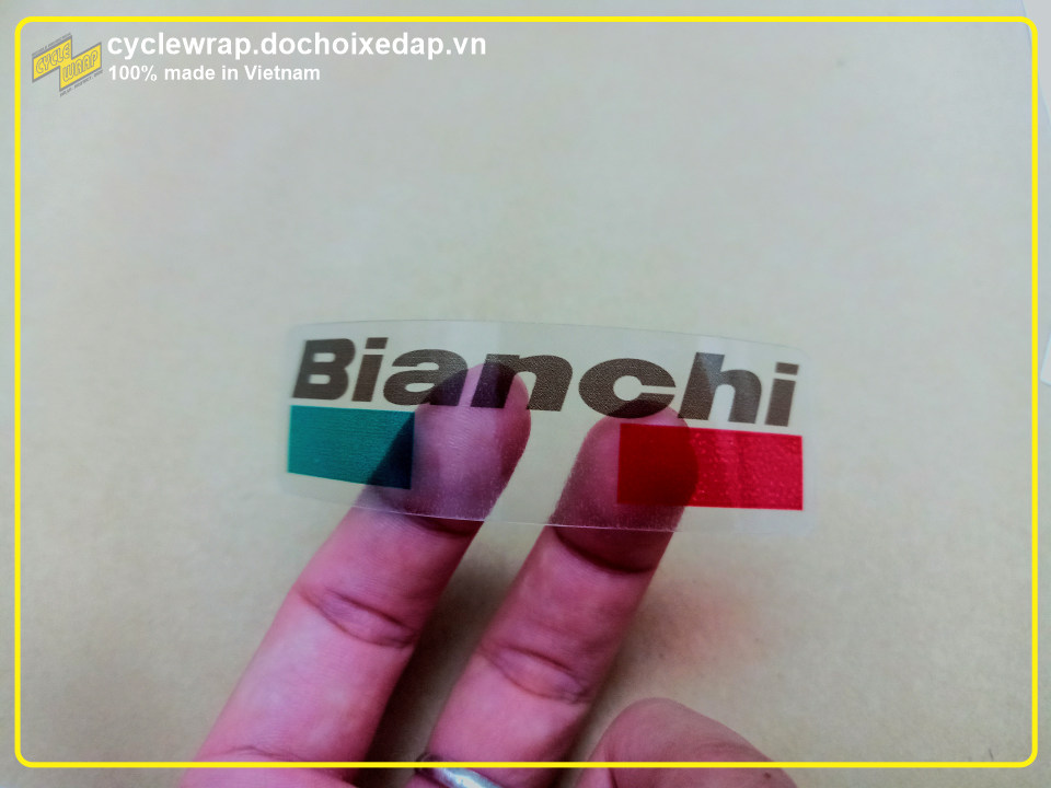 Tem decal dán sườn xe đạp đua đường trường BIANCHI | CycleWrap