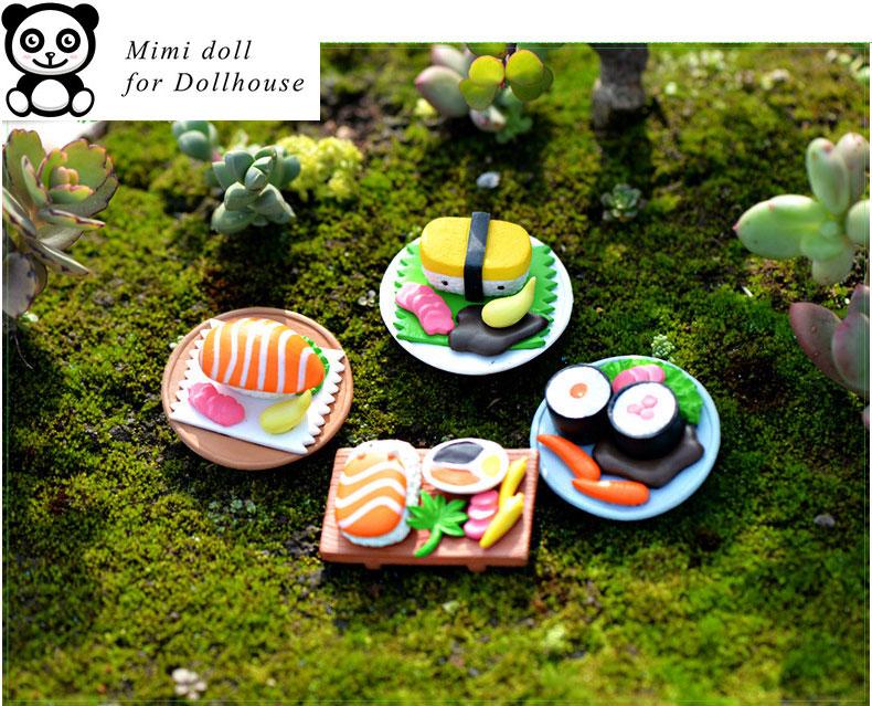 Charm Slime Mô hình đĩa sushi cá HPMCharm Đường kính 4.8 cm