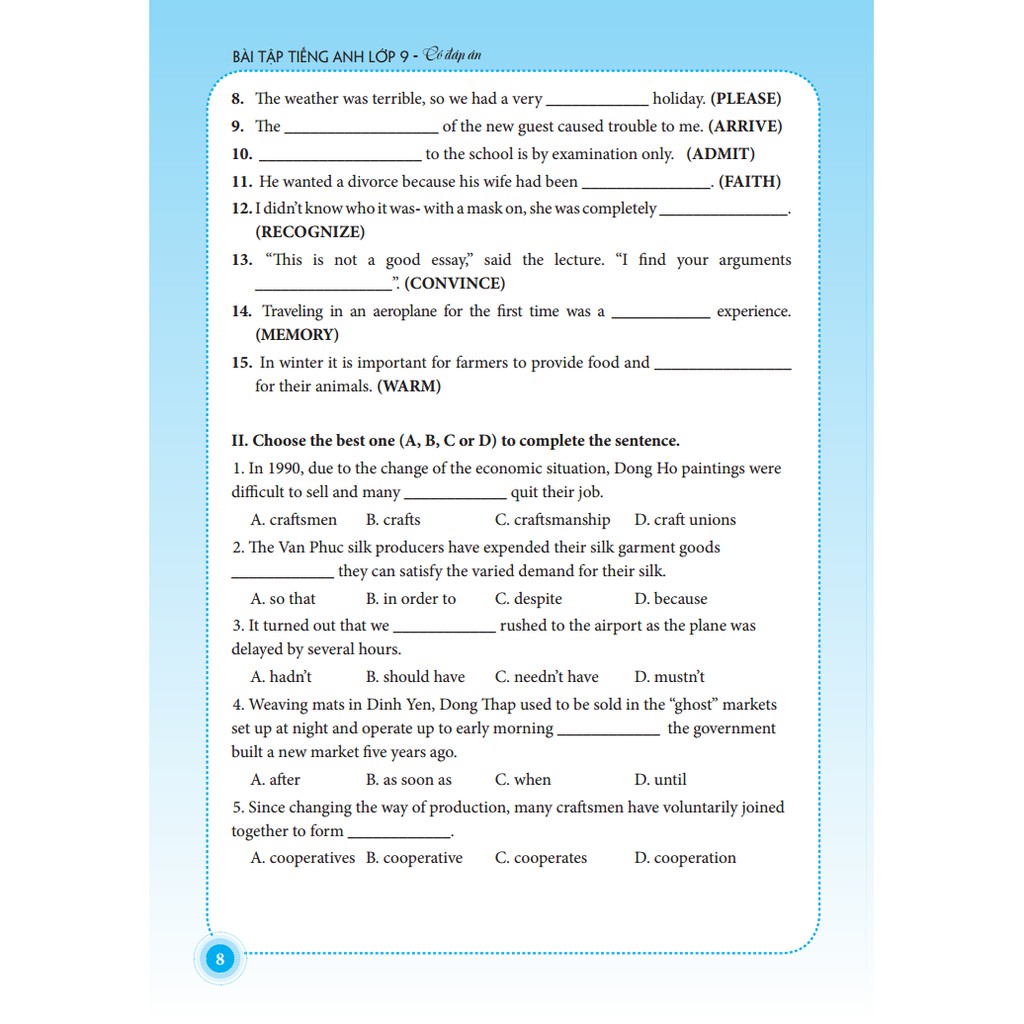 Sách - The Langmaster - Bài tập tiếng Anh lớp 9 - Có đáp án(tái bản 02)