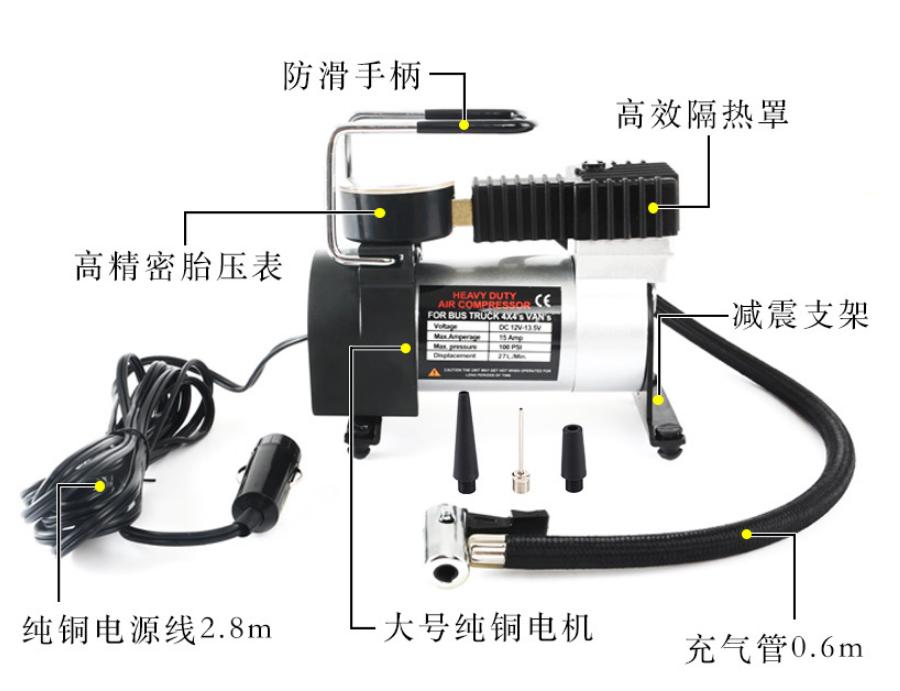 Bơm lốp, bơm hơi điện ô tô xe máy mini 12V