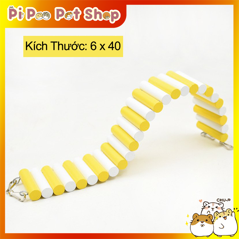 Cầu thang gỗ uốn cho Hamster và thú cưng