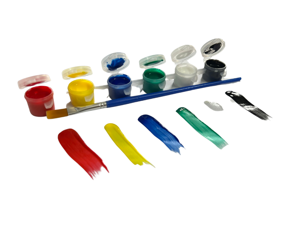 Set 6 màu vẽ cơ bản Acrylic 5ml (tặng kèm cọ vẽ)