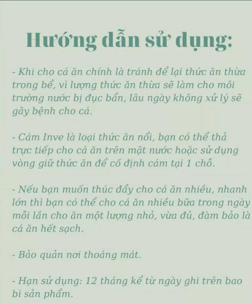 Cám Thái INVE NRD 5/8 (50g) : Thức Ăn Cá Cảnh