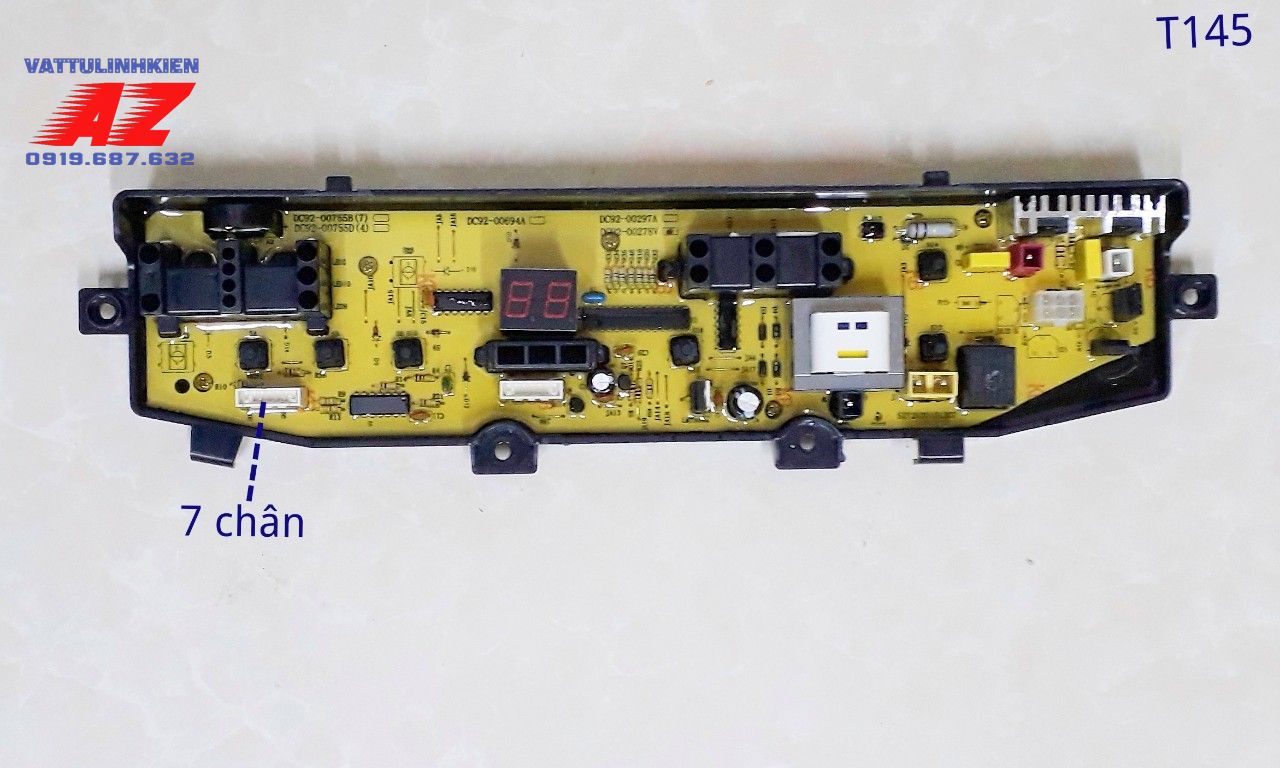 Board mạch máy giặt SAMSUNG của đứng kiểu DC92-00297A zắc 7 chân