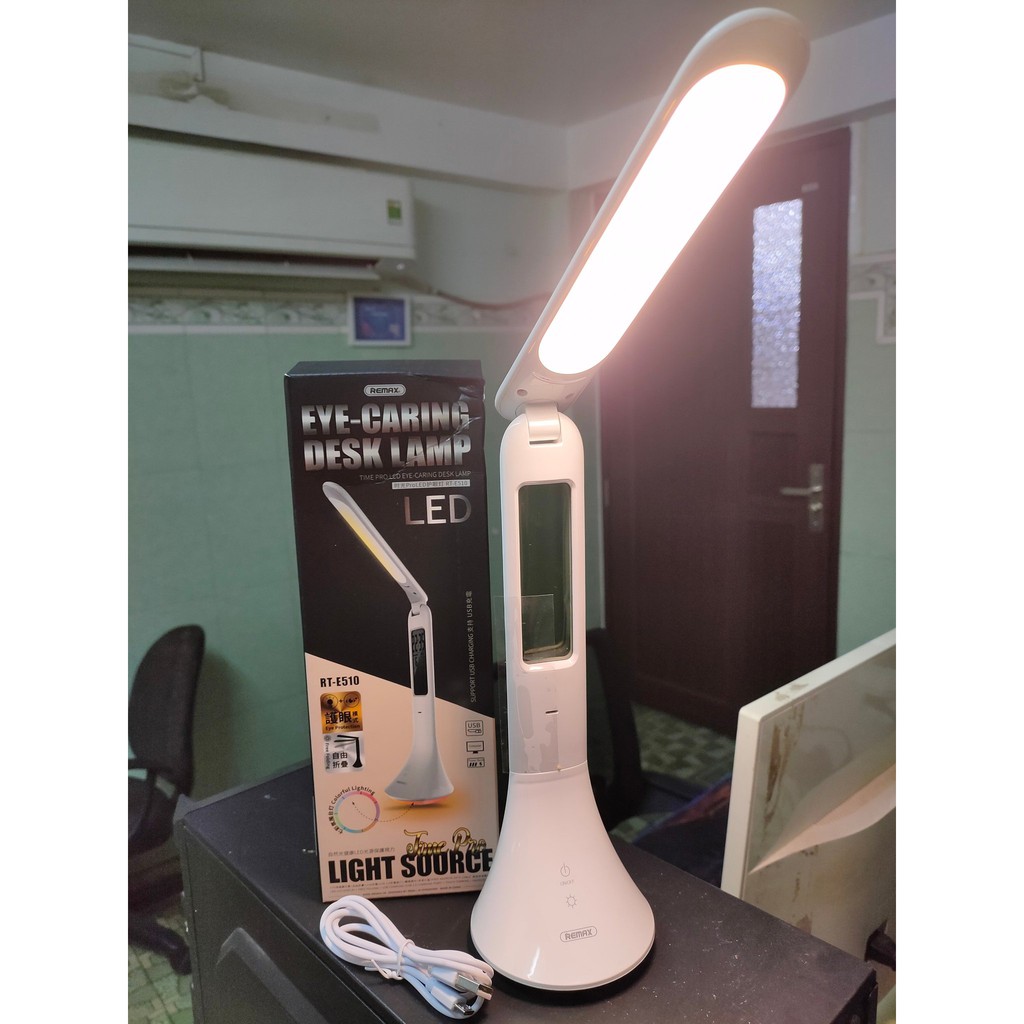 Đèn Led để bàn đa năng Remax RT-E185  | RT - E510  (Đèn led - Đồng hồ - Đo nhiệt độ)