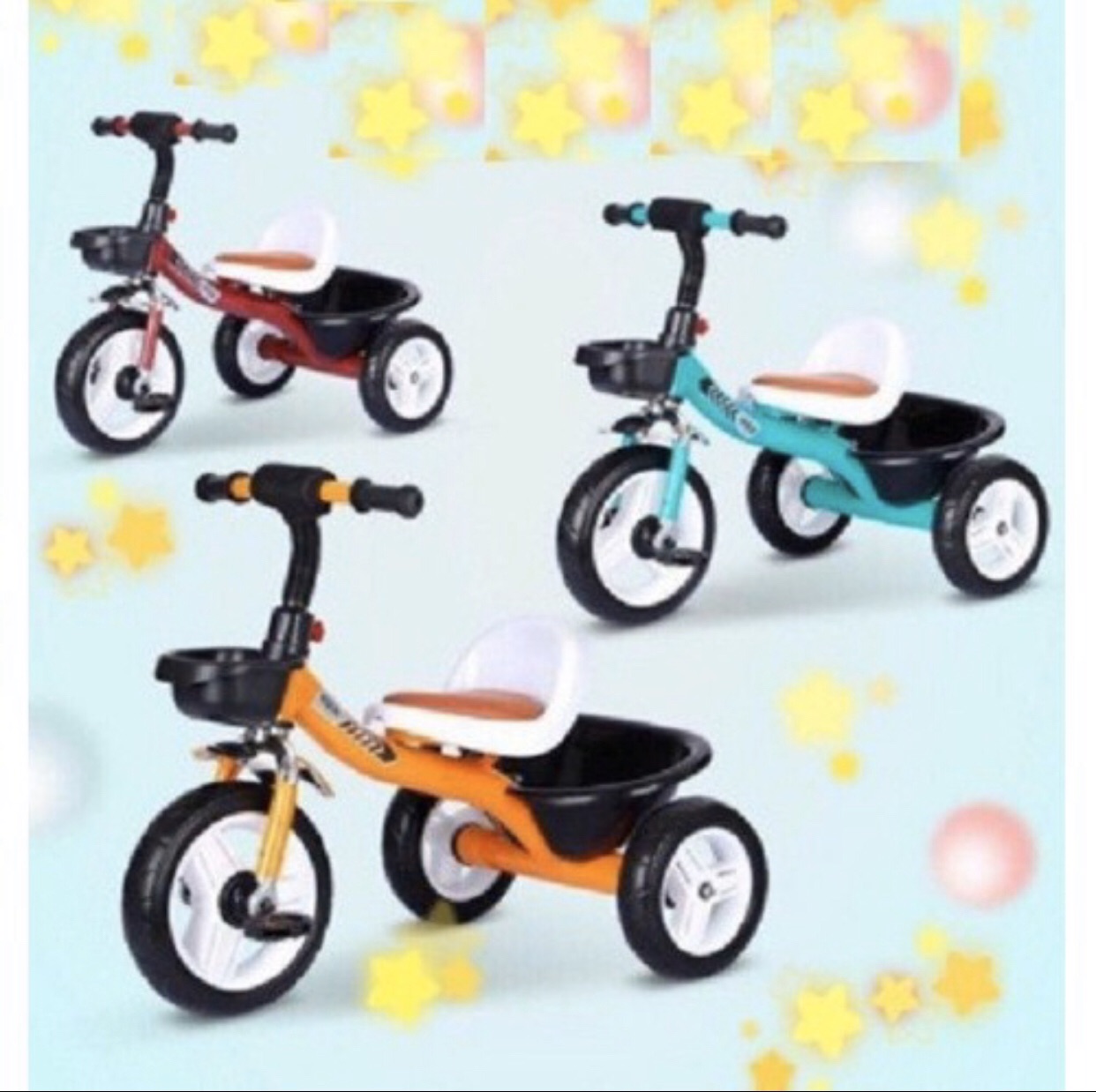 Xe đạp 3 bánh yên bọc da cao cấp