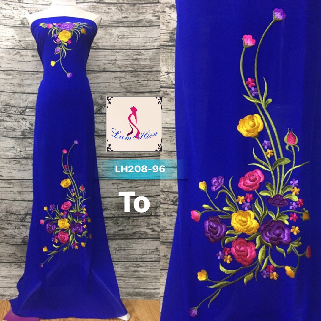 Lâm Hiền- Vải áo dài thêu LH208