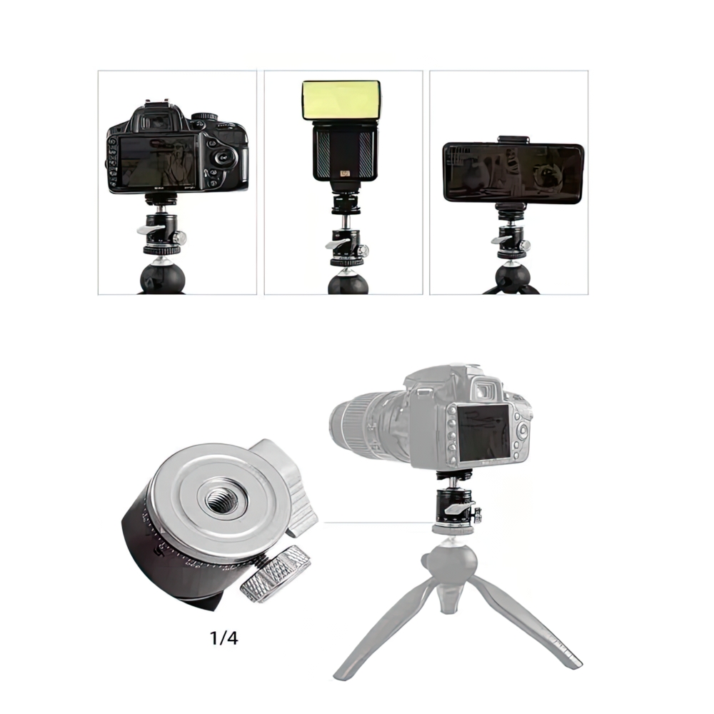 BALL HEAD MINI GẮN CHÂN MÁY ẢNH CRWJ