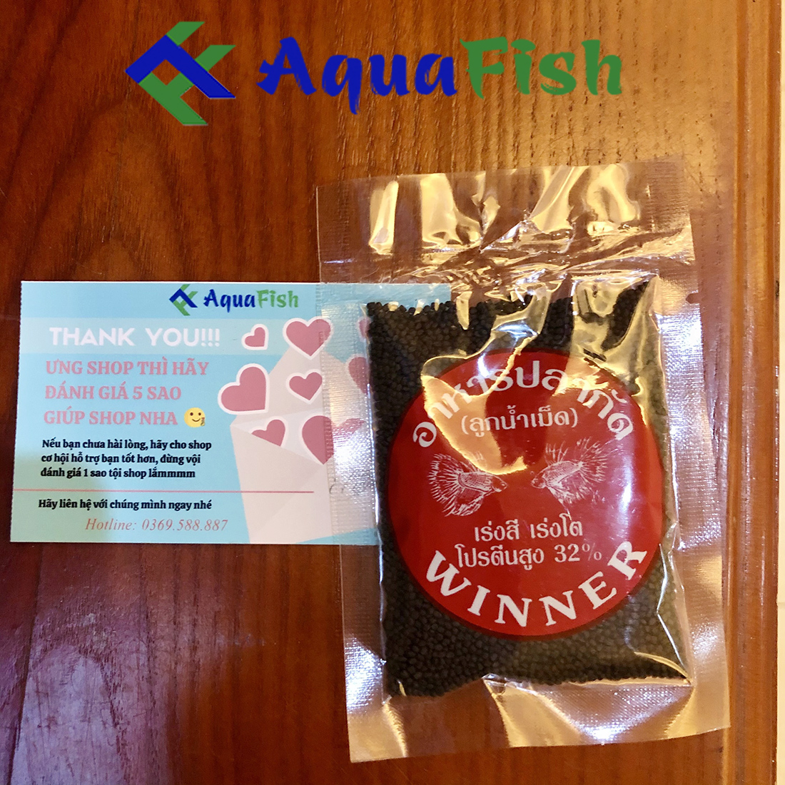 Combo 3 gói thức ăn cho cá betta, cá chọi hiệu Winner (lăng quăng sấy khô)